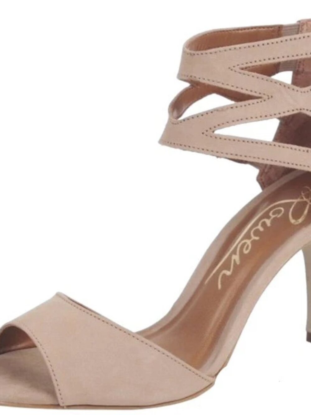Rowen Cooper Peep Toe Ankle Strap Zipper Heel size 10 NWOB